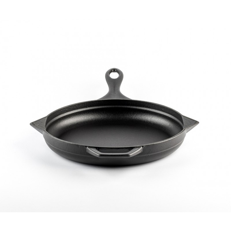 Emajlirana litoželezna ponev Hosse, Black Onyx, Ф24cm | Ploščata litoželezna ponev | Litoželezna ponev |