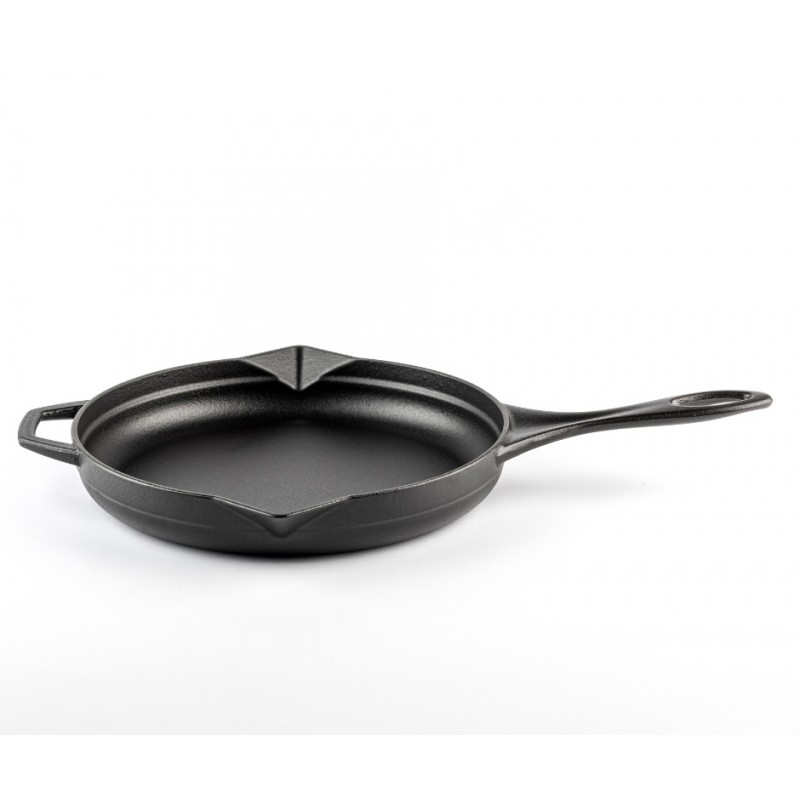 Emajlirana litoželezna ponev Hosse, Black Onyx, Ф28cm | Ploščata litoželezna ponev | Litoželezna ponev |