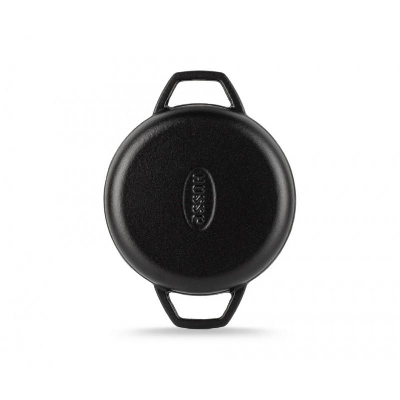 Emajlirana litoželezna ponev z dvema ročajema Hosse, Black Onyx, Ф16cm | Ploščata litoželezna ponev | Litoželezna ponev |