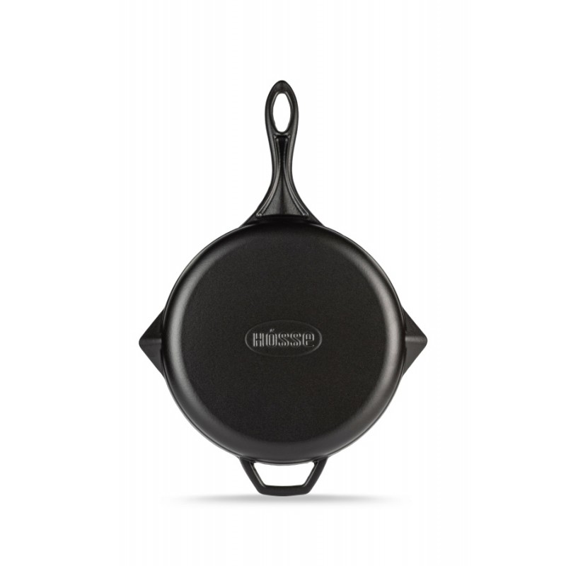 Emajlirana litoželezna ponev Hosse, Black Onyx, Ф24cm | Ploščata litoželezna ponev | Litoželezna ponev |