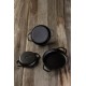 Emajlirana litoželezna ponev z dvema ročajema Hosse, Black Onyx, Ф16cm | Ploščata litoželezna ponev | Litoželezna ponev |